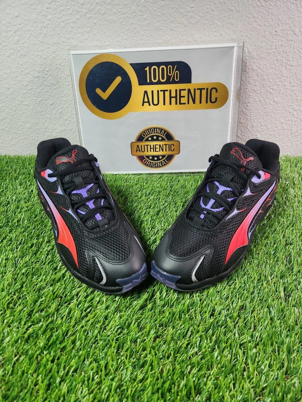 Puma Inhale Men's Size 8 Black/Red Sneakers Women’s Size 9.5